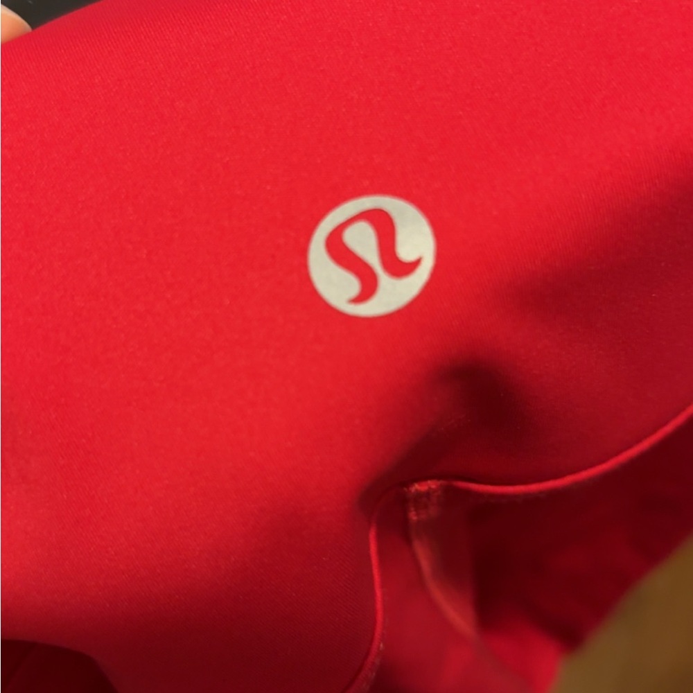Lululemon Red Athletic leggings with Signature Logo